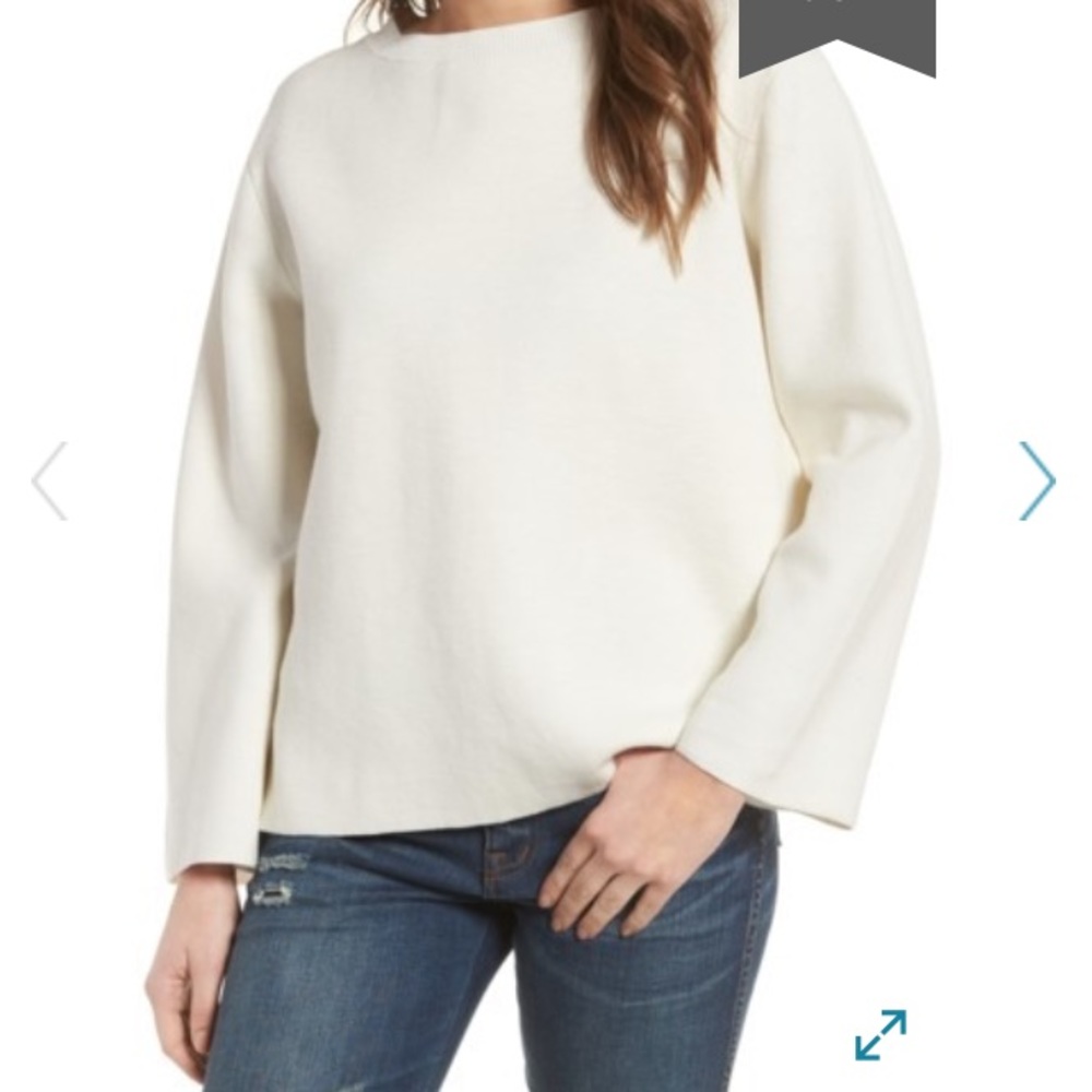 Madewell Laced Back Pullover Sweater Sz M